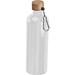Edelstahltrinkflasche mit Karabiner, 750ml, weiß