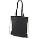 Eliza 240 g/m² Baumwoll-Kordelzug-Rucksack, schwarz