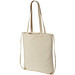 Eliza 240 g/m² Baumwoll-Kordelzug-Rucksack, natur