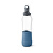 EMSA Glas Trinkflasche Drink2Go, 700 ml, aqua-blau