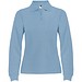 Estrella Langarm Poloshirt für Damen, himmelblau, 3XL