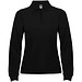 Estrella Langarm Poloshirt für Damen, schwarz, L