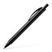 Faber-Castell Metall-Druckkugelschreiber Basic Alu, blaue Mine, schwarz