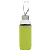 Glasflasche mit Hülle, 450 ml, hellgrün