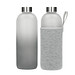 Glasflasche mit Hülle Iced 1,0 l, transparent