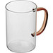 Glastasse mit farbigem Henkel, rot