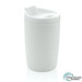 GRS recycelter PP-Becher mit Flip-Deckel, weiß