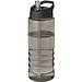 H2O Active® Eco Treble 750 ml Sportflasche mit Stülpdeckel & Trinktülle, kohle, schwarz