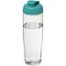 H2O Active® Tempo 700 ml Sportflasche mit Klappdeckel, transparent/aquablau