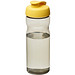 H2O Eco Sportflasche mit Klappdeckel, 650 ml, kohle/gelb