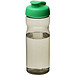H2O Eco Sportflasche mit Klappdeckel, 650 ml, kohle/hellgrün