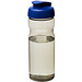 H2O Eco Sportflasche mit Klappdeckel, 650 ml, kohle/royalblau
