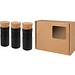 Hey Pots Schreibtisch-Garten-Blumenmischung, 3er-Set, schwarz