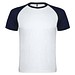 Indianapolis T-Shirt Unisex aus recyceltem Material, weiß / Navy Blue, S
