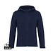 Iqoniq Makalu Damen Softshelljacke aus recyceltem Polyester, navy blau, L
