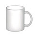 Kaffeebecher aus Glas 300 ml SUBLIMATT, Transparent Weiß