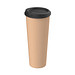 Kaffeebecher ToGo mit Deckel, 500 ml, beständiges braun/schwarz