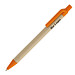 Druckkugelschreiber aus Papier, blaue Mine, orange