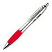 LANCE® Kugelschreiber Rio Satin, blaue Mine, silber/rot