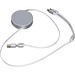 Ladekabel aus recyceltem Aluminium Ostend,silbergrau