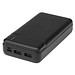 Loop 20.000 mAh Powerbank aus recyceltem Kunststoff, schwarz