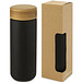 Lumi 300 ml Keramikbecher mit Bambusdeckel, schwarz