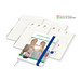 Geiger-Notes Match-Hybrid green+blue Notizbuch A5 Natura Recycling, inkl. Druck, mittelblau