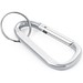 MATTHEW. Karabinerclip aus Aluminium mit Schlüsselring, Silber