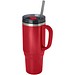 Melbourne 1200 ml RCS-zertifizierter Isolierbecher mit Strohhalm, rot
