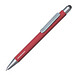 Metall-Touchkugelschreiber Rava Soft SILVER, blaue Mine, rot