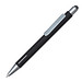 Metall-Touchkugelschreiber Rava Soft SILVER, blaue Mine, schwarz