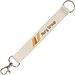 Mini Sublimation Schlüsselband mit Ring, weiss, 25mm