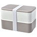 MIYO Renew Doppel-Lunchbox, kieselgrau