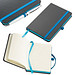 Notizbuch BlackLine, DIN A6, liniert, schwarz/hellblau