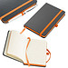 Notizbuch BlackLine, DIN A6, liniert, schwarz/orange