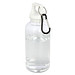 Oregon 400 ml RCS-zertifizierte Trinkflasche aus recyceltem Kunststoff mit Karabiner, weiss