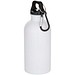 Oregon 400 ml RSC-zertifizierte einwandige Sublimation Trinkflasche aus recyceltem Edelstahl mit Karabinerhaken, weiss