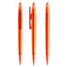 prodir® Drehkugelschreiber DS 5 ohne Metallspitze, blaue Mine, orange transparent