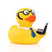 Schnabels® Bade-Ente Laptop, gelb / schwarz