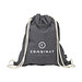 Recycled Baumwoll Zugbeutel PromoBag Plus (180 g/m²), Dunkelgrau