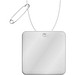 RFX™ H-20 quadratischer reflektierender PVC-Anhänger, weiss