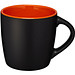 Keramikbecher Riviera, 340 ml, schwarz/orange