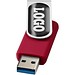 Rotate USB-Stick 3.0 mit Doming, rot, 64GB