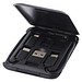 Savvy recyceltes modulares Ladekabel mit Telefonhalterung, schwarz