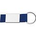 Schlüsselanhänger mit farbigem Stoffbändchen, blau