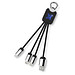 SCX.design C15 Quatro Ladekabel mit Leuchtlogo, blau