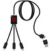 SCX.design C28 Erweitertes 5-in-1-Ladekabel, rot