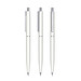 senator® Druckkugelschreiber Point Polished, blaue Mine, weiß