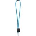 SET Lanyard NAUTIC Long (Ø 7 mm) mit 55 mm D-förmigem Karabiner und Ø 7 mm Sicherheitsverschluss, 304 - Hellblau