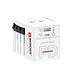SKROSS World Travel Adapter MUV 65W PD mit USB-C-Kabel, weiß
